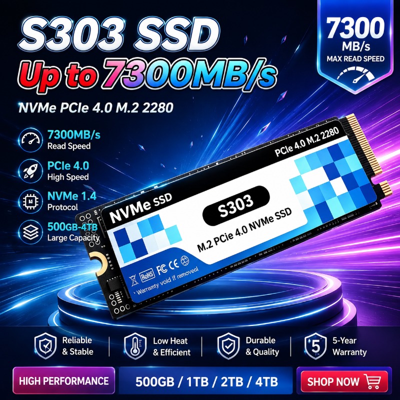 S303 M.2 NVMe SSD ภายใน ขนาด 5 - M.2 Nvme 4Tb Pcie 4.0 Ssd บทวิจารณ์และราคา