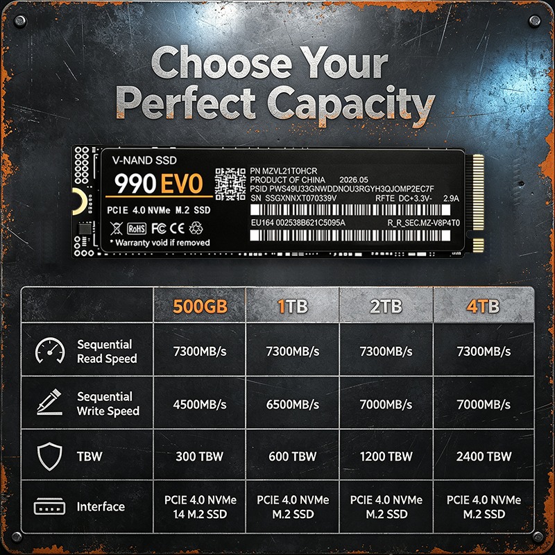 990 EVO M.2 2280 NVMe PCIe 4.0 - M.2 Nvme 4Tb Pcie 4.0 Ssd บทวิจารณ์และราคา